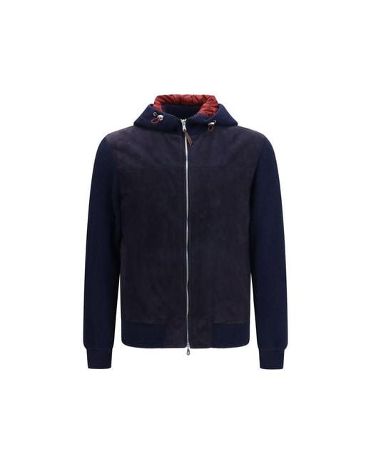 Brunello Cucinelli Blue Wool Oves Aries Full for men