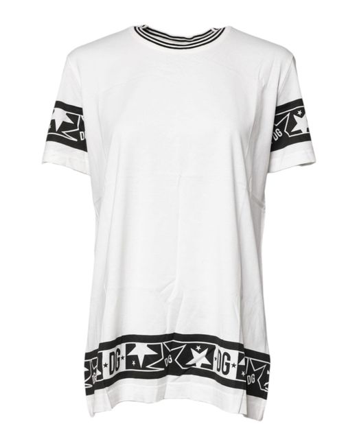 Dolce & Gabbana White #dgmillennials Cotton Crewneck T