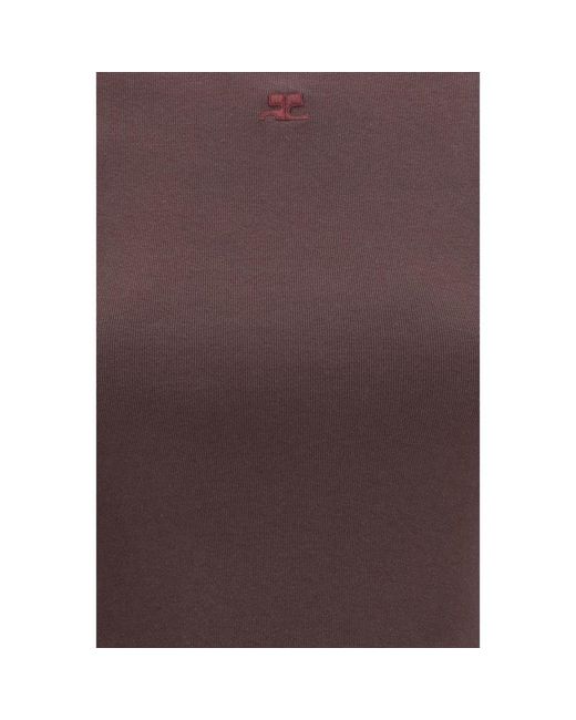Courreges Purple Brown Cotton T