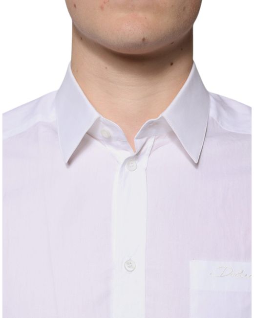 Dolce & Gabbana Purple Cotton Long Sleeves Dress Shirt for men