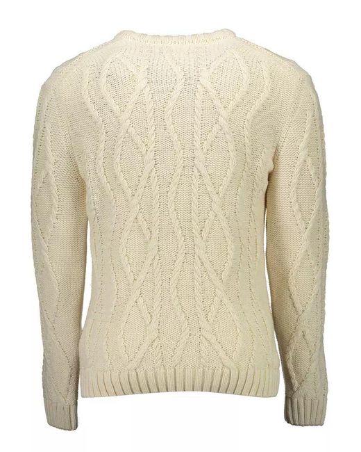 Gant Natural White Cotton Sweater for men