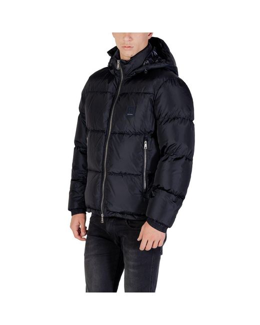 ARMANI EXCHANGE Blue Polyamide Coat for men