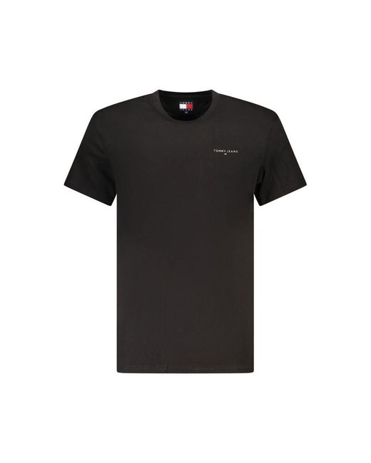 Tommy Hilfiger Black Cotton T-Shirt for men