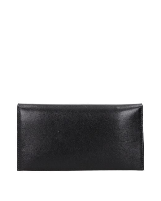 Jil Sander Black Leather Wallet
