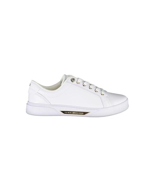Tommy Hilfiger White Elegant Lace-Up Sneakers