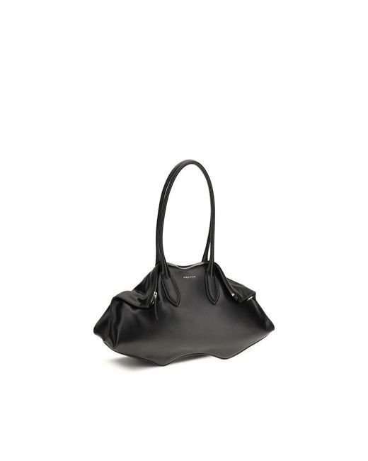 McQueen Black Calf Leather Bos Taurus Shoulder Bag