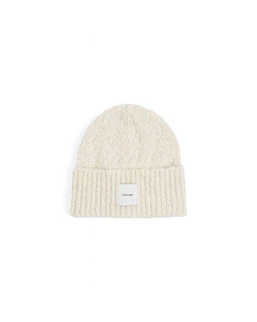 Calvin Klein Natural White Recycled Polyester Hat