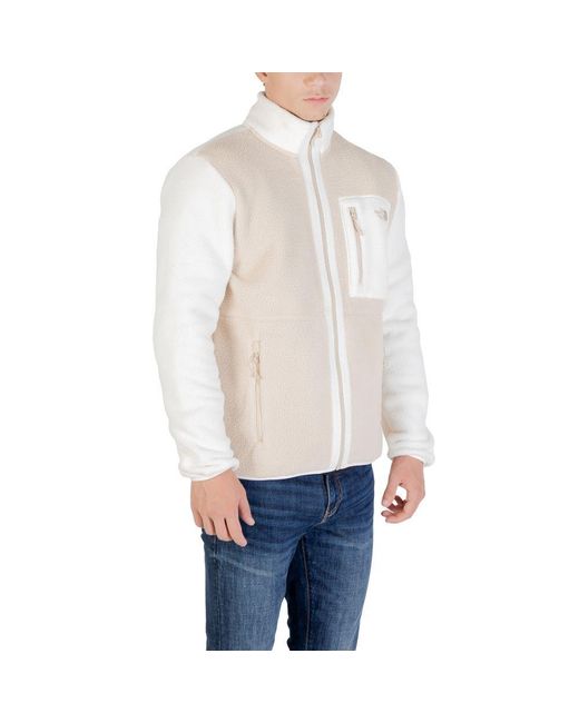 The North Face White Beige Polyester Sweatshirt for men