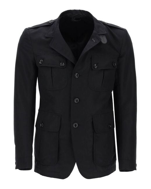 Tom Ford Black Cotton And Nylon Field Jacket for men