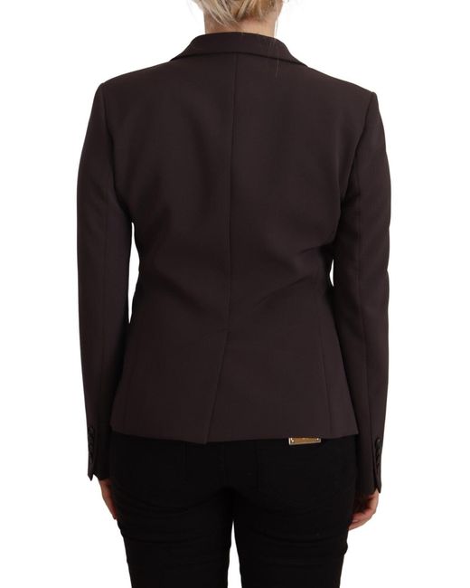 F.it Black Brown Long Sleeve Single Breasted Jacket Blazer
