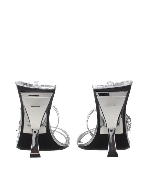 The Attico Metallic Ester Sandals Leather