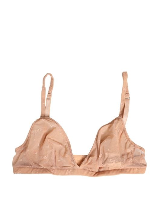 Dolce & Gabbana Natural Nylon Stretch Soft Cup Brassiere Underwear Elastane Clothing