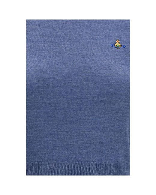 Vivienne Westwood Blue Wool Oves Aries Sweatshirt