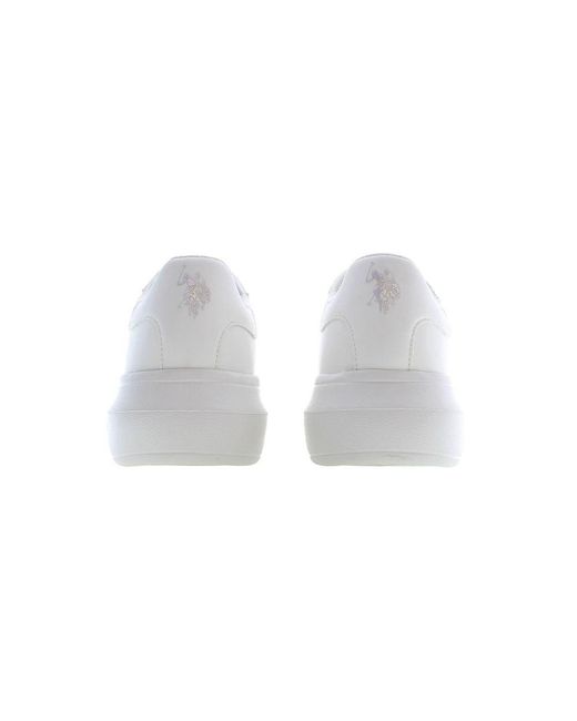 U.S. POLO ASSN. White U. S. Polo Assn. Polyester Sneaker