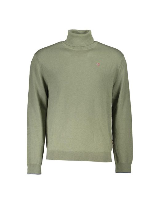 Napapijri Green Wool Sweater for men