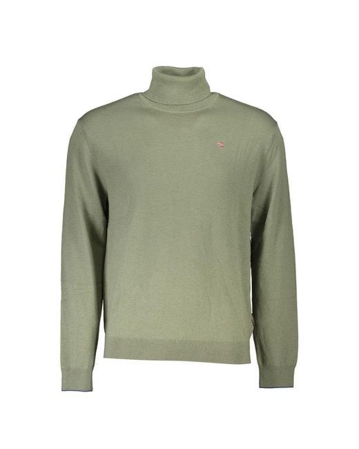 Napapijri Green Wool Sweater for men