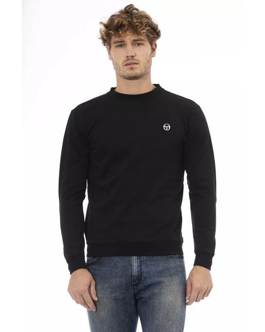 Sergio Tacchini Black Cotton Sweater for men