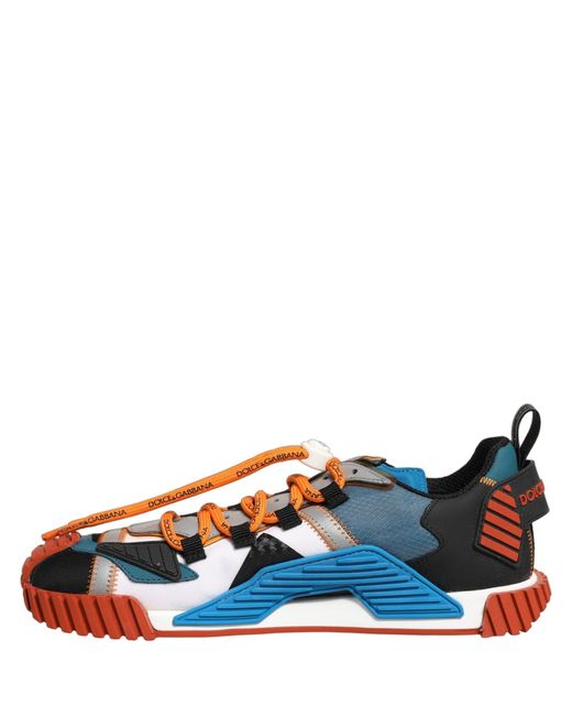 Dolce & Gabbana Blue Multicolor Low Top Ns1 Men Sneakers Shoes for men
