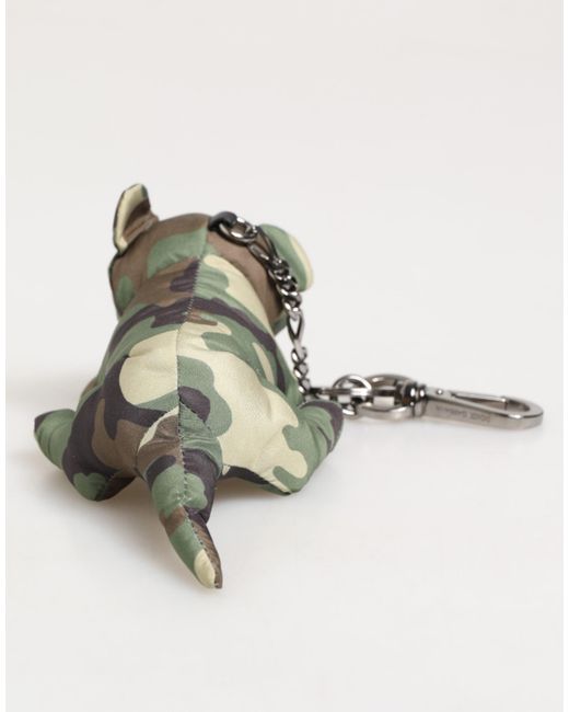 Dolce & Gabbana Multicolor Camouflage Animal Silhouette Keychain Keyring for men