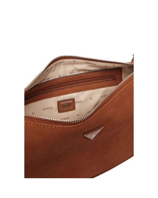 Guess Brown Suede Leather Handbag