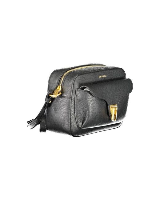 Coccinelle Gray Leather Shoulder Bag