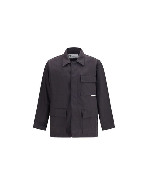 GR10K Blue Gray Cotton Coat for men
