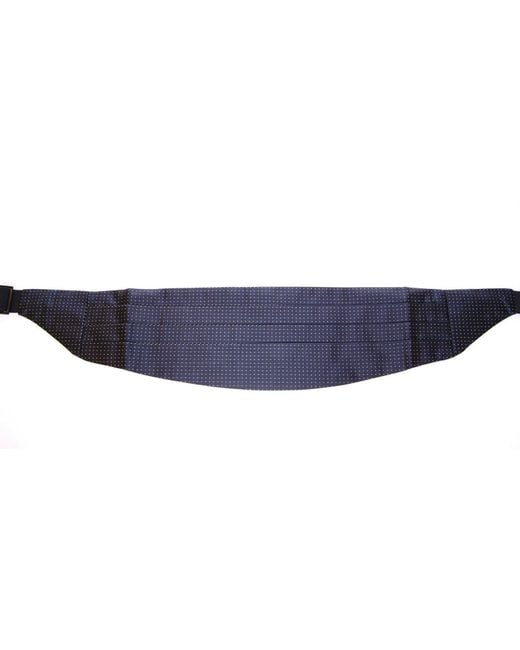 Dolce & Gabbana Blue Waist Smoking Tuxedo Cummerbund Belt for men