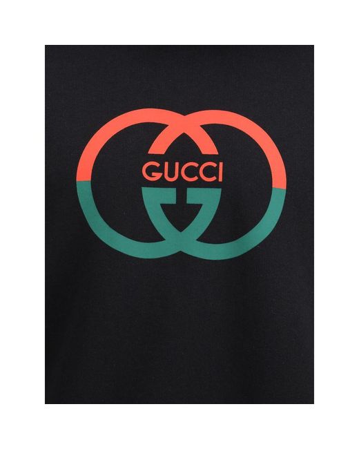 Gucci Logoed Hoodie In Black For Men Lyst gucci-logoed-hoodie-in-black-for-men-lyst