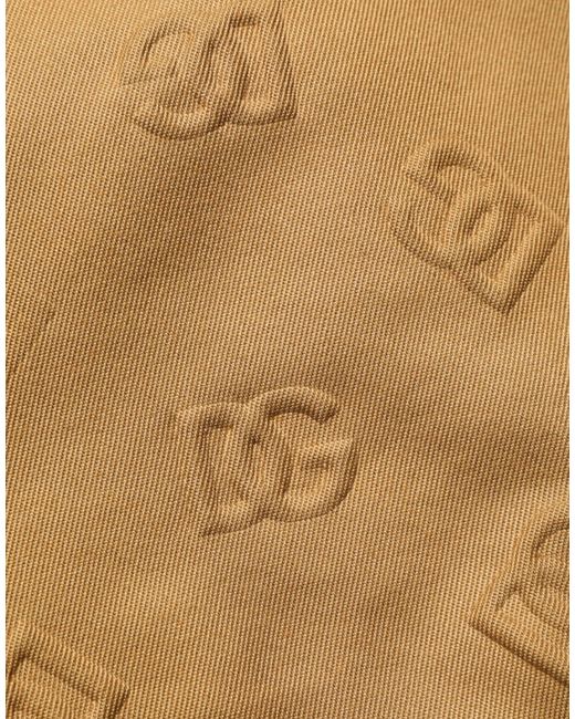 Dolce & Gabbana Natural Brown Cotton Stretch Logo Cargobermuda Shorts for men