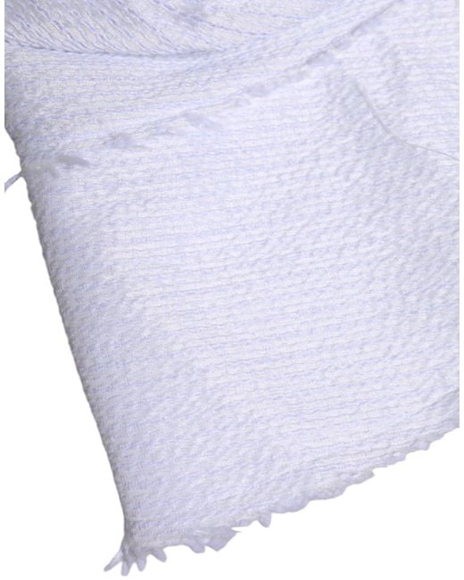 Dolce & Gabbana White Polyester Wide Brim Bucket Hat for men