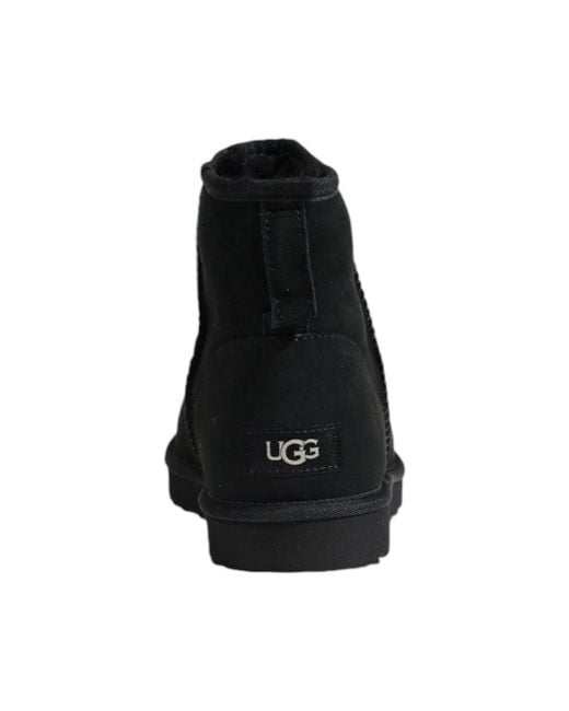 Ugg Black Suede Leather Ankle Boots for men