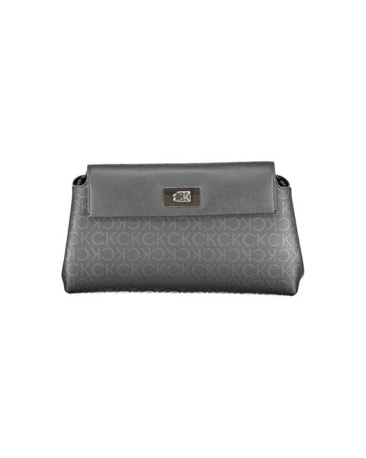 Calvin Klein Gray Polyester Shoulder Bag