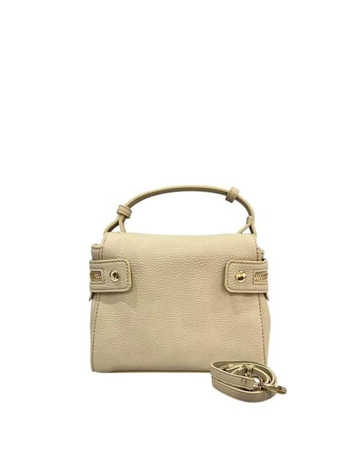 Twinset Metallic Beige Pu Handbag