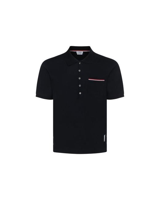 Thom Browne Black Polo Shirt for men