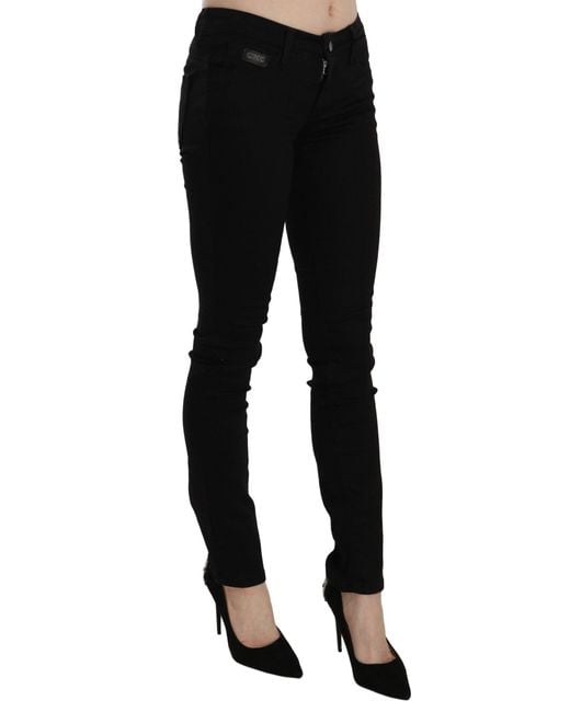 CoSTUME NATIONAL Black Sequined Mid Waist Slim Fit Denim Jeans