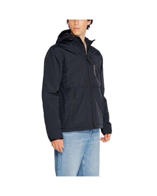 Napapijri Blue Black Polyamide Jacket for men