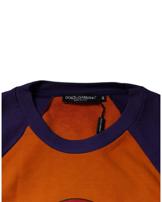 Dolce & Gabbana Orange Hate Less Love More Tiedye Tee for men