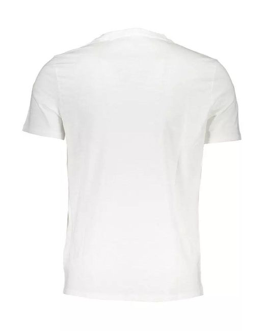 Guess White Cotton T-shirt for men