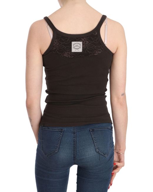 Pink Memories Black Dark Sleeveless Spaghetti Strap Blouse