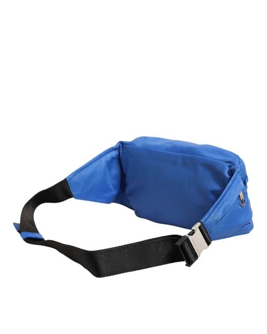 Dolce & Gabbana Blue Logo Plaque Nylon Waist Fanny Pack Borse Bag Ny+Pa+05Lf for men