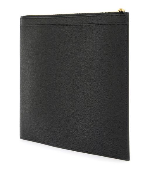 Thom Browne Black Leather Medium Document Holder for men