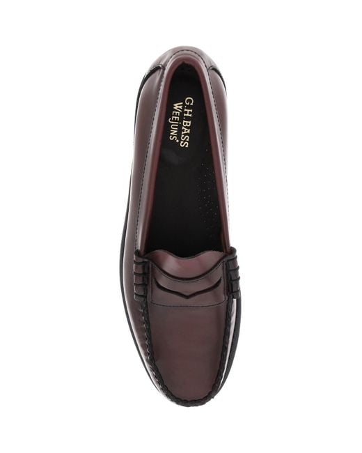 G.H.BASS Brown 'weejuns Larson' Penny Loafers for men
