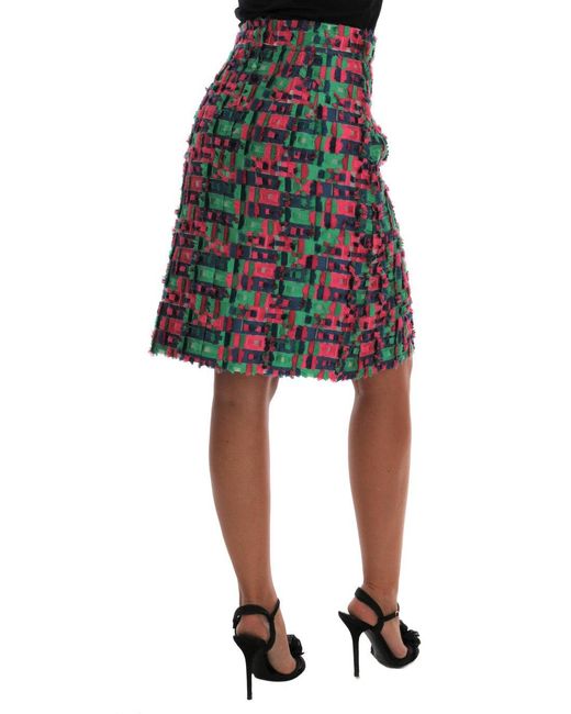 Dolce & Gabbana Black Jacquard Pencil Skirt