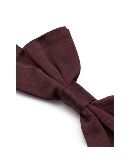 Dolce & Gabbana Purple Burgundy Silk Bow Tie for men
