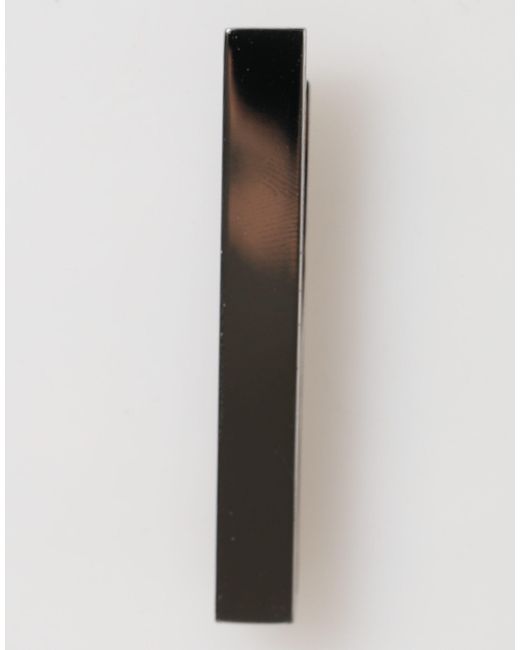 Dolce & Gabbana White Silver Tone Brass Logo Branded Men Accessory Tie Clip Bar for men
