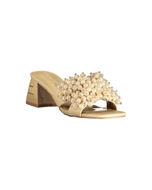 Laura Biagiotti Metallic Beige Polyurethane 's Sandal