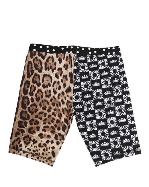 Dolce & Gabbana White Patterned Cycling Bike Shorts Underwear Elastane Nylon for men