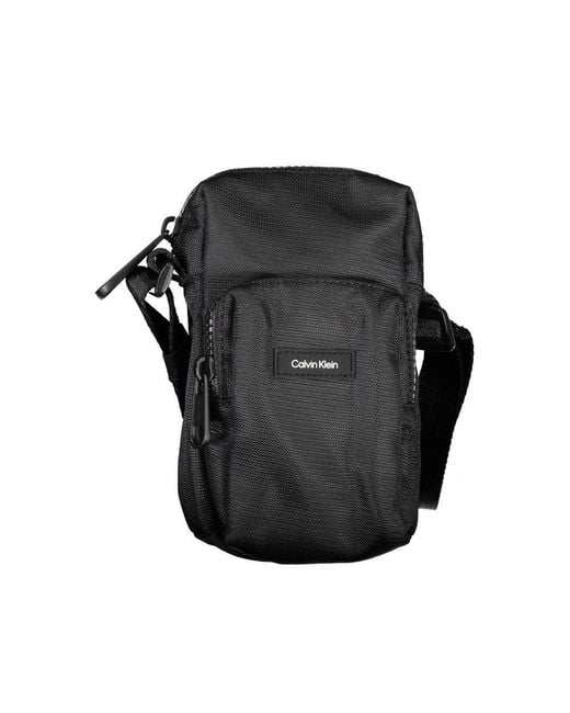 Calvin Klein Black Elegant Shoulder Bag With Chic Detailing for men
