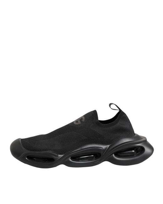 Dolce & Gabbana Black Slip On Wave Low Top Men Sneaker Shoes for men