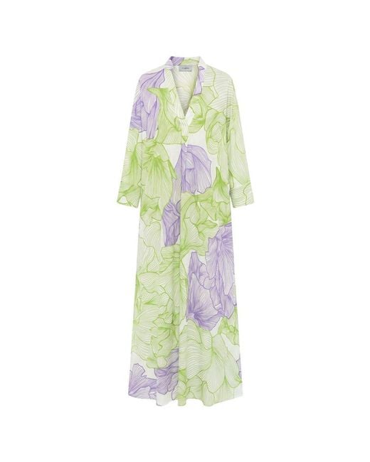 Malo Green Cotton Dress